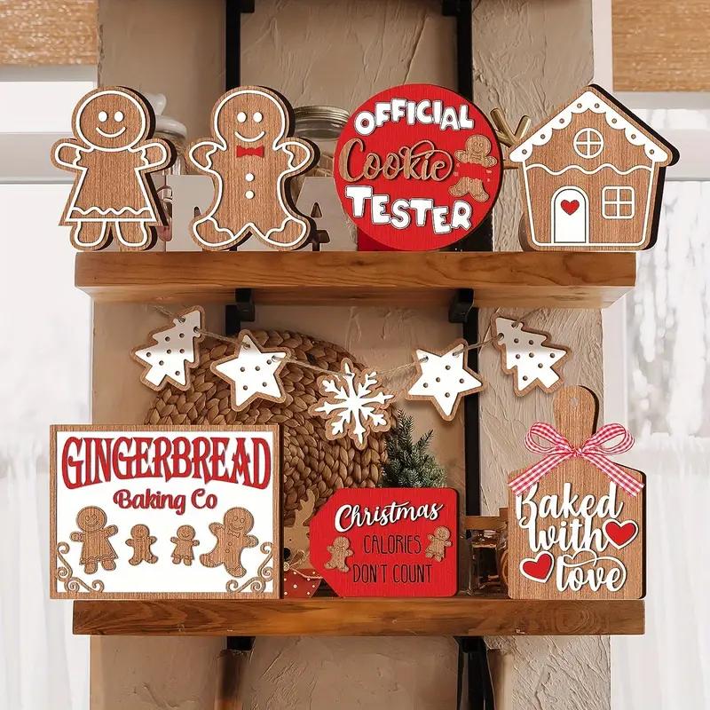 Festive Christmas Tiered Tray Decor Set: Wooden Tiered Tray with Gingerbread, Snowmen & Santa Signs - Holiday Home & Kitchen Display Essentials, Perfect for Christmas Gifts, Party Favors, Home Table Displays, and Holiday Deco Festive Christmas Tiered Tray Decor Set: Wooden Tiered Tray with Gingerbread, Snowmen & Santa Signs - Holiday Home & Kitchen Display Essentials, Perfect for Christmas Gifts, Party Favors, Home Table Displays, and Holiday Deco